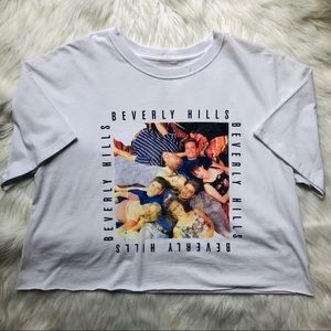 NWOT Beverly Hills 90210 cropped graphic t- shirt